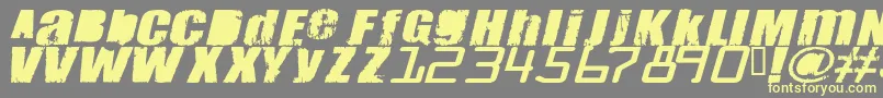 Шрифт MeaniesThick – жёлтые шрифты на сером фоне