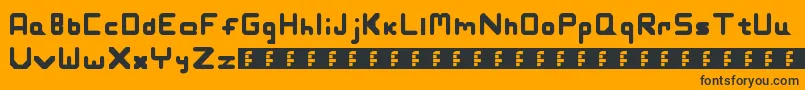 Slashman Font – Black Fonts on Orange Background