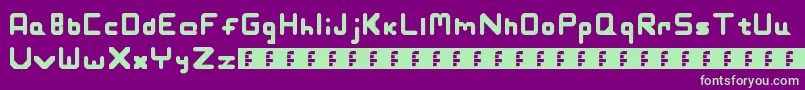 Slashman Font – Green Fonts on Purple Background