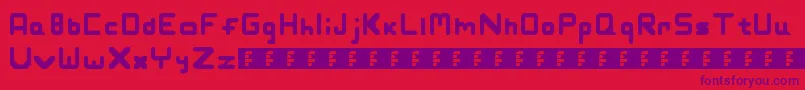 Slashman Font – Purple Fonts on Red Background