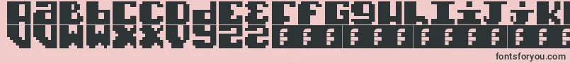 フォントTypoPixel – ピンクの背景に黒い文字