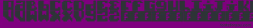 TypoPixel-fontti – mustat fontit violetilla taustalla