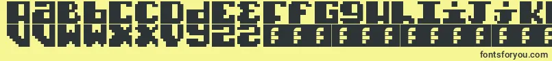 TypoPixel Font – Black Fonts on Yellow Background