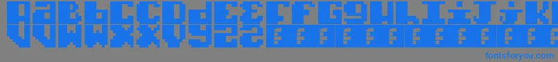 TypoPixel Font – Blue Fonts on Gray Background