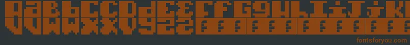 Fonte TypoPixel – fontes marrons em um fundo preto