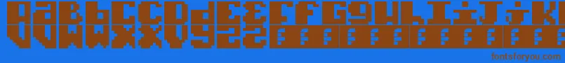 TypoPixel Font – Brown Fonts on Blue Background