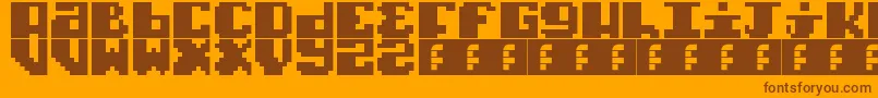 TypoPixel Font – Brown Fonts on Orange Background