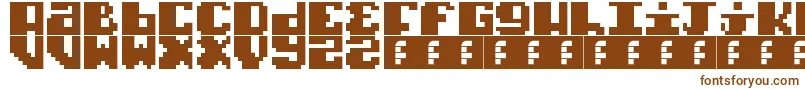 Шрифт TypoPixel – коричневые шрифты на белом фоне