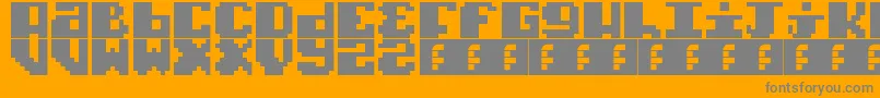 フォントTypoPixel – オレンジの背景に灰色の文字