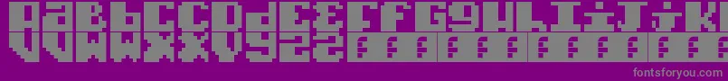 フォントTypoPixel – 紫の背景に灰色の文字