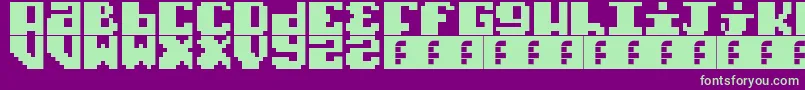 fuente TypoPixel – Fuentes Verdes Sobre Fondo Morado