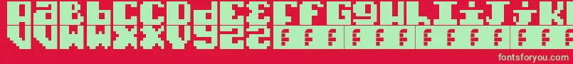 fuente TypoPixel – Fuentes Verdes Sobre Fondo Rojo