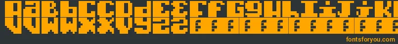 Fonte TypoPixel – fontes laranjas em um fundo preto