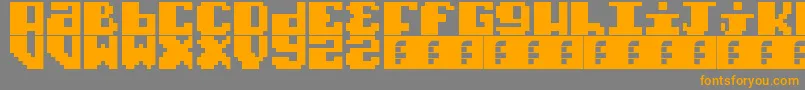 Fonte TypoPixel – fontes laranjas em um fundo cinza