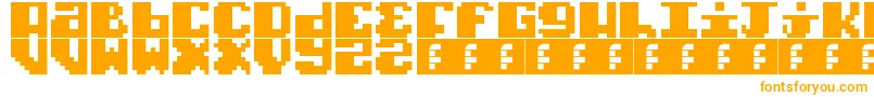 TypoPixel-fontti – oranssit fontit valkoisella taustalla