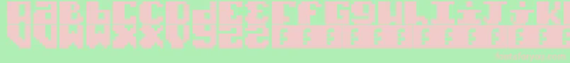 Fonte TypoPixel – fontes rosa em um fundo verde