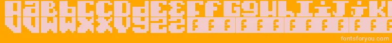 fuente TypoPixel – Fuentes Rosadas Sobre Fondo Naranja