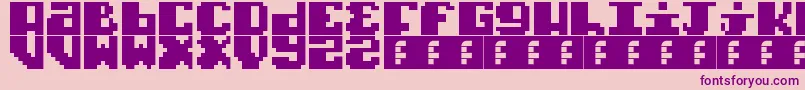 TypoPixel Font – Purple Fonts on Pink Background