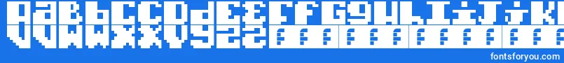 Fonte TypoPixel – fontes brancas em um fundo azul