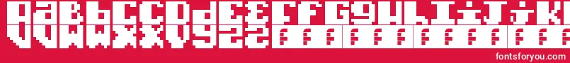 フォントTypoPixel – 赤い背景に白い文字