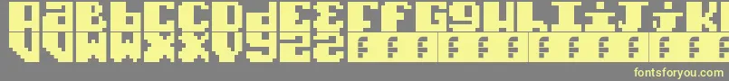 TypoPixel Font – Yellow Fonts on Gray Background