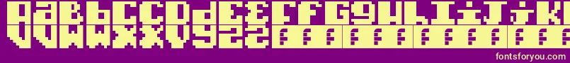 fuente TypoPixel – Fuentes Amarillas Sobre Fondo Morado