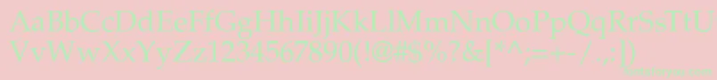 PalazzoRegular Font – Green Fonts on Pink Background