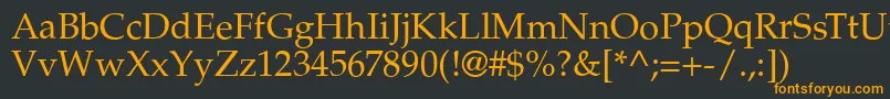 フォントPalazzoRegular – 黒い背景にオレンジの文字