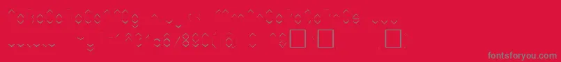 フォントBlueprintTechMedium – 赤い背景に灰色の文字