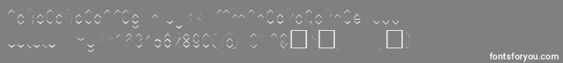 フォントBlueprintTechMedium – 灰色の背景に白い文字