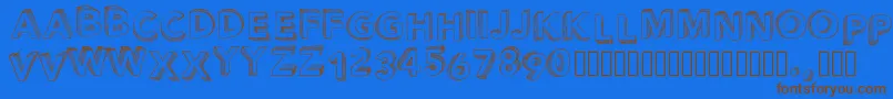 Pwperspective Font – Brown Fonts on Blue Background