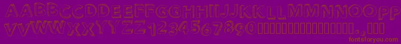 フォントPwperspective – 紫色の背景に茶色のフォント