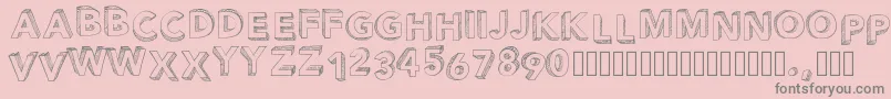 Pwperspective Font – Gray Fonts on Pink Background