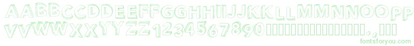 Pwperspective Font – Green Fonts on White Background