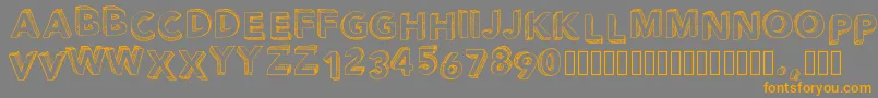 Pwperspective Font – Orange Fonts on Gray Background