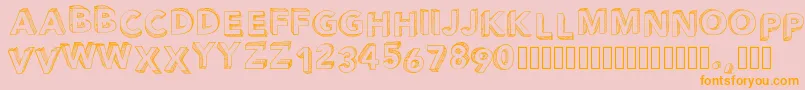 Pwperspective Font – Orange Fonts on Pink Background