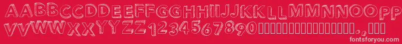 Pwperspective Font – Pink Fonts on Red Background