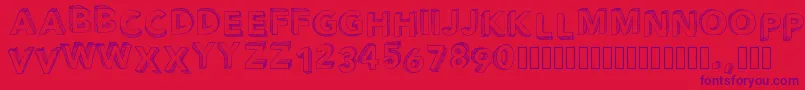Pwperspective Font – Purple Fonts on Red Background