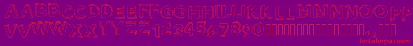 Pwperspective Font – Red Fonts on Purple Background