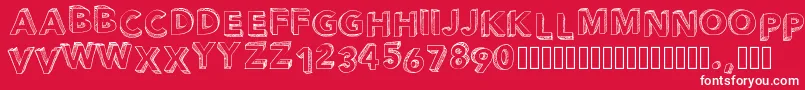 Pwperspective Font – White Fonts on Red Background