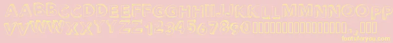 Pwperspective Font – Yellow Fonts on Pink Background