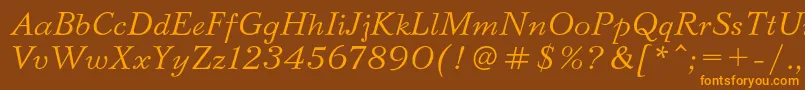 Шрифт BazhanovcItalic – оранжевые шрифты на коричневом фоне