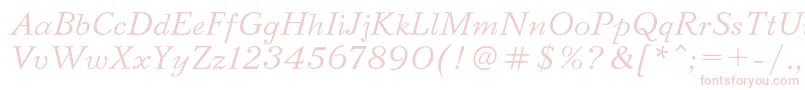 Шрифт BazhanovcItalic – розовые шрифты