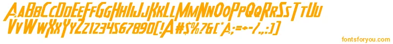 Heroesassembleexpandital2 Font – Orange Fonts on White Background