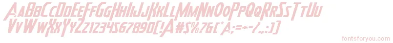 Heroesassembleexpandital2 Font – Pink Fonts on White Background
