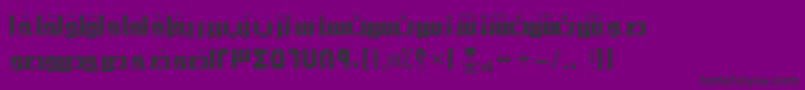 AymThghr2SUNormal. Font – Black Fonts on Purple Background