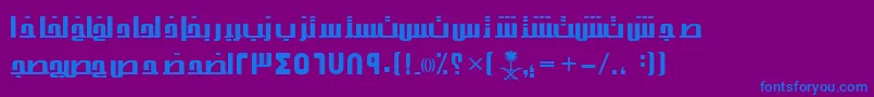 AymThghr2SUNormal. Font – Blue Fonts on Purple Background