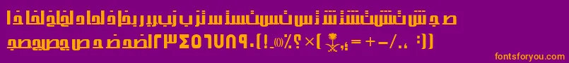 AymThghr2SUNormal. Font – Orange Fonts on Purple Background