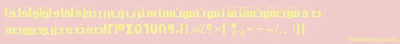 AymThghr2SUNormal. Font – Yellow Fonts on Pink Background