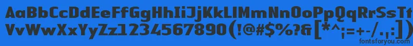 LinotypeAuthenticSansBlack-fontti – mustat fontit sinisellä taustalla